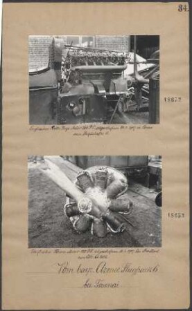 Englischer "Rolls Royce"-Motor 260 PS, abgeschossen nördlich Arras von Jagdstaffel 11