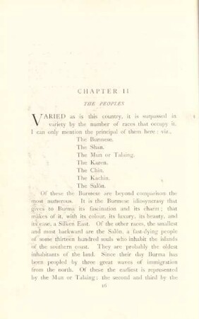 Chapter II. The peoples