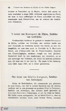 Het leven van Gielis Coignet, Schilder van Antwerpen