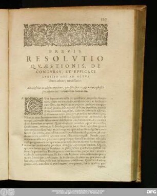 Brevis Resolutio Quaestionis, De Concursu, Et Efficaci Auxilio Dei Ad Actus liberi arbitrii necessario.