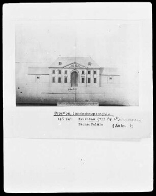 Warschau, Sächsisches Palais, Fassadenaufriß