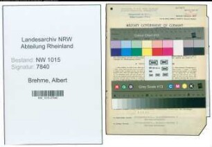 Entnazifizierung Albert Brehme , geb. 24.04.1897 (Versandleiter)