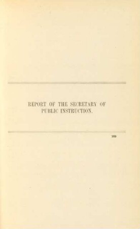 Report of the Secretary of Public Instruction
