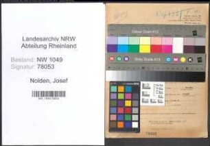 Entnazifizierung Josef Nolden , geb. 02.12.1905 (Kaufmaennischer Angestellter)