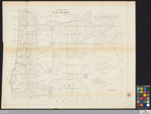 A diagram of Oregon