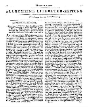 Medicinisch-chirurgische Aufsätze, Krankengeschichte und Nachrichten / hrsg. von Friedrich August Waiß. - Altenburg : Richter Bd. 1. - 1791