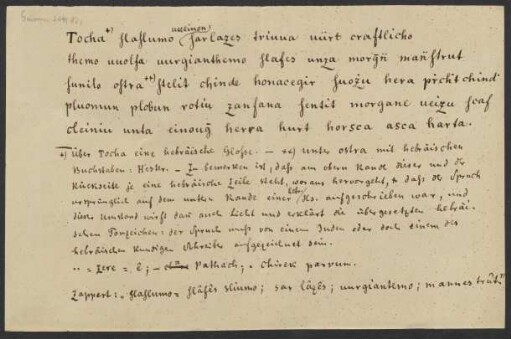 [Beil. 87: Abschrift von NN des sogenannten althochdeutschen Schlummerliedes]