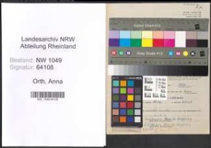 Entnazifizierung Anna Orth , geb. 29.10.1891 (Lehrerin)