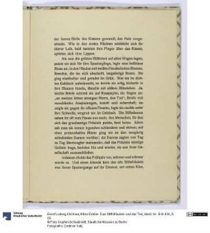 Alfred Döblin. Das Stiftsfräulein und der Tod