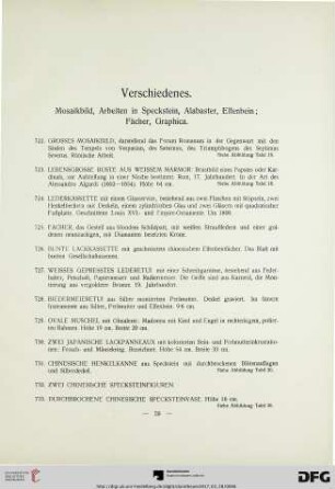 Verschiedenes (Nr. 722-779)