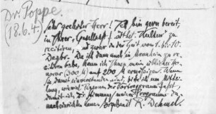 Brief an Theodor Poppe