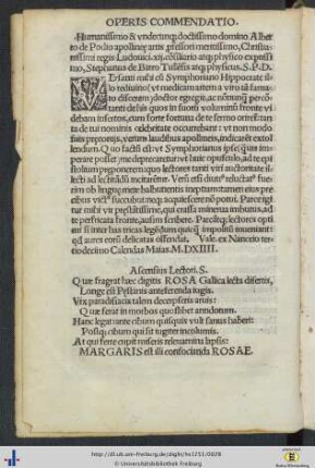 Operis Commendatio.