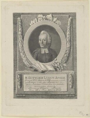 Bildnis des Gottlieb Ludov. Aster