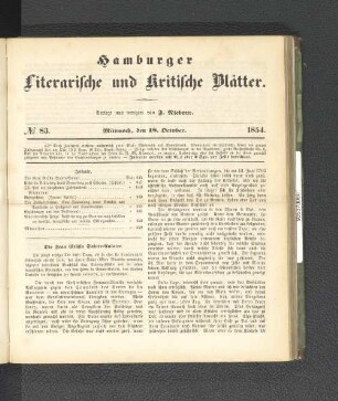 No. 83. 18. Oktober 1854