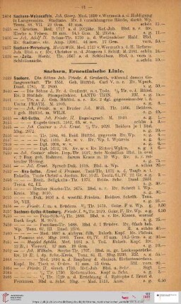 Sachsen, Ernestische Linie (Nr. 2439 - 3020)
