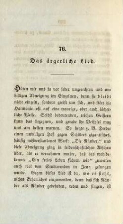 76. Das ärgerliche Lied
