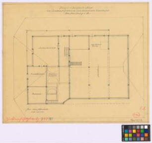 Fischbach bei Neuhäuser (Landkreis Freiburg): Bläsi-Christelehof [Bläsichristenhof]. Haupthaus (Grundriss des Obergeschosses)