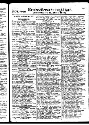 1208.Ausgabe. Samstag, 14. Oktober 1916