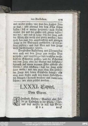LXXXI. Capitel. Vom Gieren.