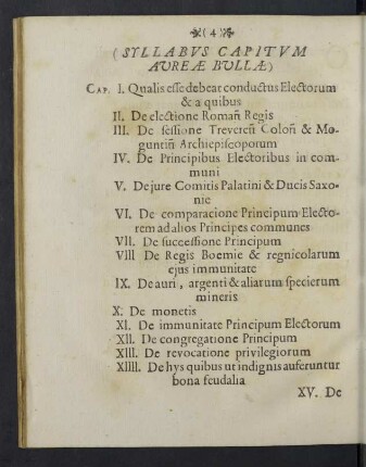 Syllabus capitum aureae bullae
