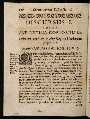 120-129, Discursus I