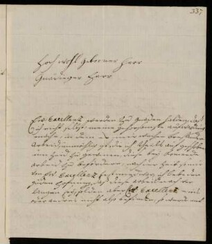 Brief von Charlotte Rebecca Damisel an Johann Friedrich von Uffenbach. Hanau, 26.1.1761