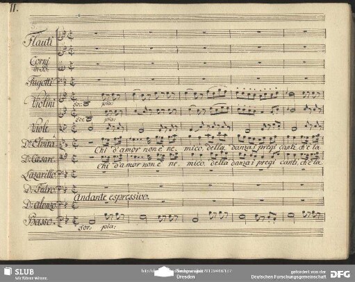 Quintetto: "Chi d'amor non è nemico"