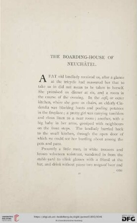 The Boarding-House of Neuchâtel