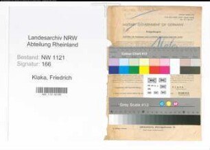 Entnazifizierung Friedrich Klaka , geb. 07.02.1894 (Kriminalsekretaer)