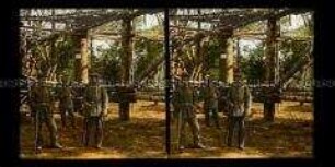 Soldaten am Mudra-Turm, Artillerie-Beobachtungsturm, Argonner Wald