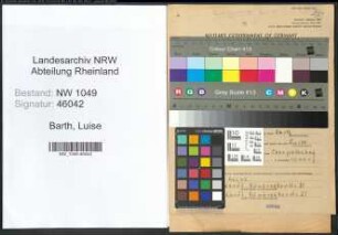 Entnazifizierung Luise Barth , geb. 03.04.1894 ()