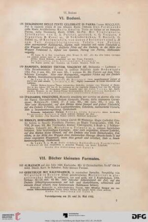 VII. Bücher kleinsten Formates (Nr. 162-164)