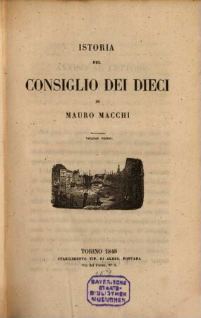 Istoria del Consiglio dei Dieci : Con "Atlante alla storia del Consiglio dei Dieci" vedeto 1 - 20, 1