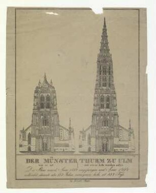 Münster Westfassade. Um 1830
