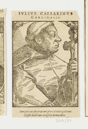 Bildnis Julius Caesarinus, aus: Nicolas Reusner, "Icones Sive Imagines vivae", Basel 1589