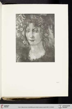 [Fig. IX. Sandro Botticelli, Spring, detail, halftone reproduction]