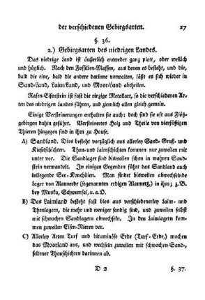 §. 36. 2.) Gebirgsarten des niedrigen Landes.