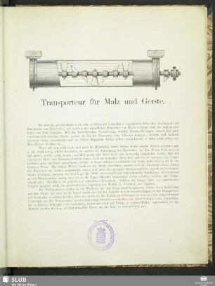 Transporteur für Malz und Gerste