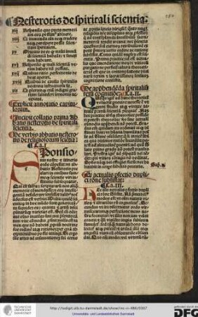 De verbis abbatis Nesterotis de religiosorum scientia, capitulum I.