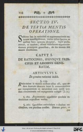 Sectio IV.