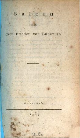 Baiern nach dem Frieden von Lüneville, 1