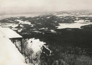 Zittauer Gebirge. Blick vom Hochwald nach Jeschken und Isergebirge