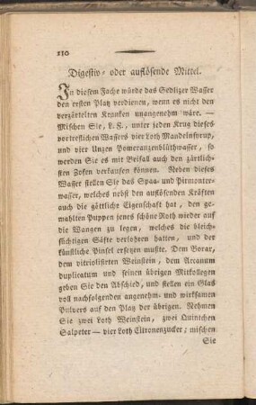 Digestiv- oder auflösende Mittel