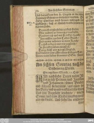 Am sechsten Sonntag nach der Erscheinung Christi.