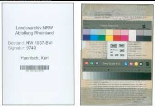 Entnazifizierung Karl Haenisch , geb. 07.09.1899 (Beamter)