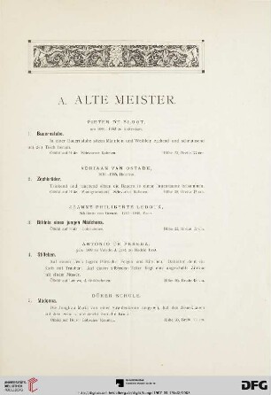 A. Alte Meister (Nr. 1-53)