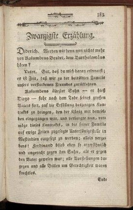 Zwanzigste Erzählung.