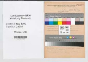 Entnazifizierung Otto Weber, geb. 07.12.1890 (Kunstmaler)