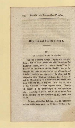 III) Staatsverwaltung