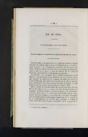 Ile de Cuba.